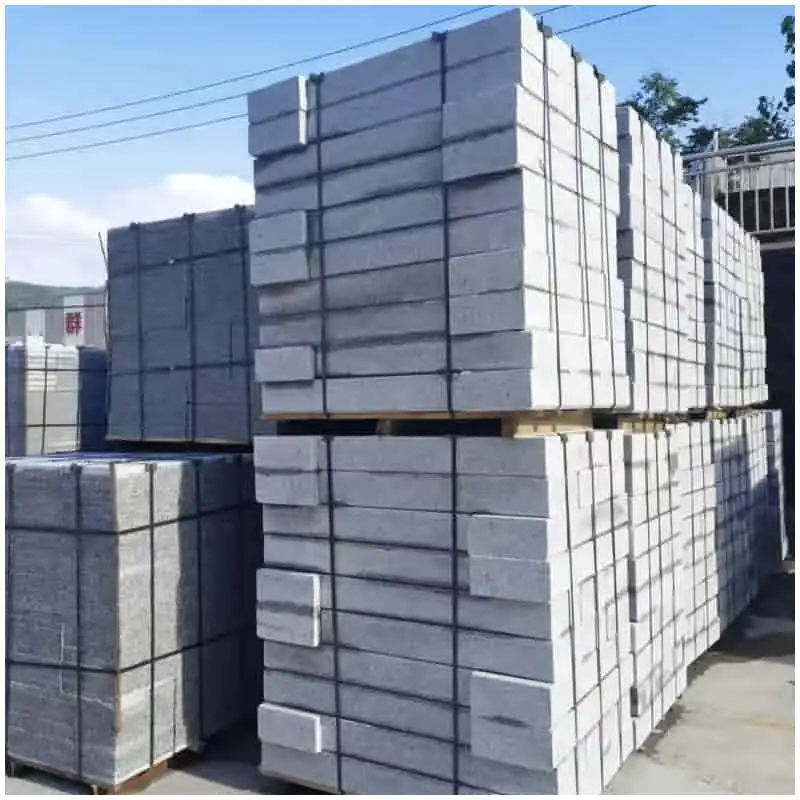 G603 grey granite roadside kerbstone