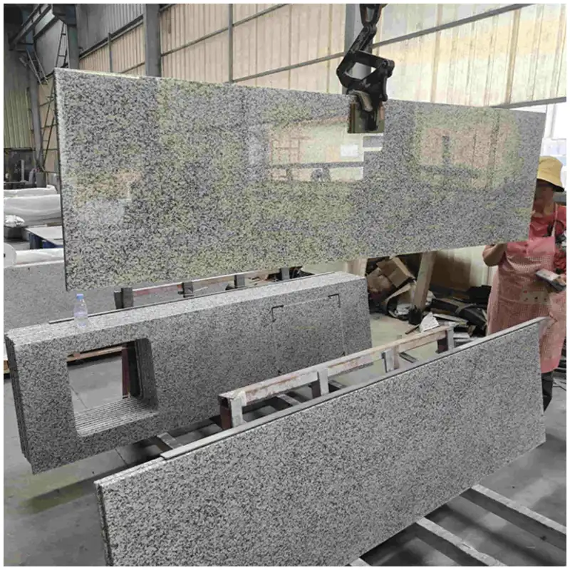 Grey granite countertop