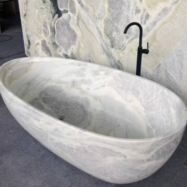 Cloud Emerald Marble Bathtub
