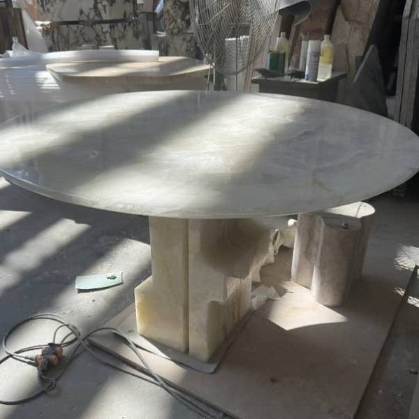 Glacier White Jade Dining Table