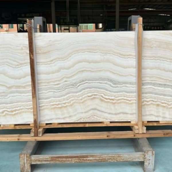 Straight Grain White Onyx Slab