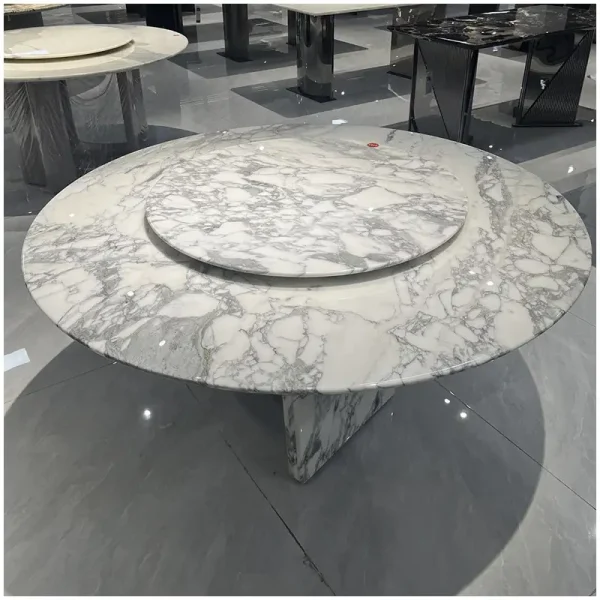 Arabescato-White-Marble-Round-Dining-Table-Top