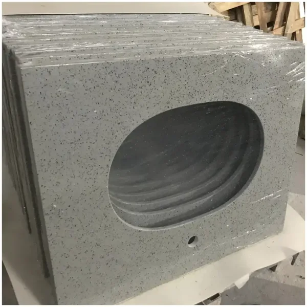 Grey Shimmer Quartz Vanity Tops