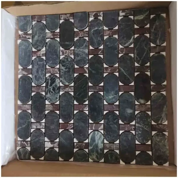 Prada Green Marble Bathroom Mosaic Tiles