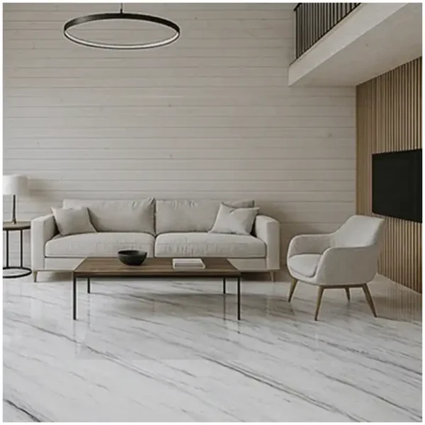 White Marble Tile Warping Check Flatness before Repeated Installation